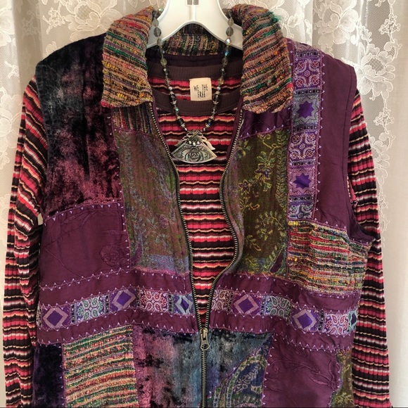 COLDWATER CREEK *FAB Multi-Color/Fabric Patch Vest - Picture 4 of 10